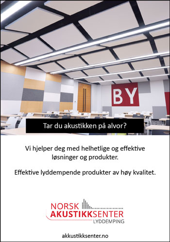 Norsk Akustikksenter tilbyr lyddempende løsninger som effektivt skaper et godt og komfortabelt akustisk miljø i hht regulativet Norsk Standard.