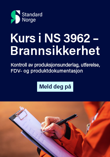 Standard Norge Kurs NS 3962