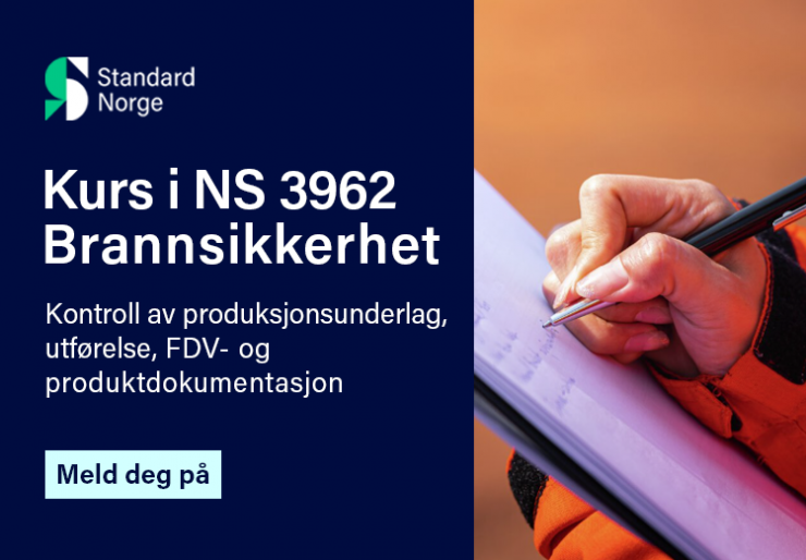 Standard Norge Kurs NS 3962