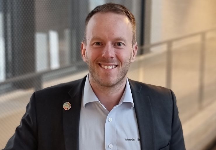 Geir Arne Erikstad, 37 år fra Vinterbro, i rollen som daglig leder for ELKO AS og Vice President Home & Distribution i Schneider Electric.