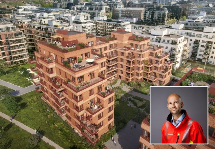 Veidekke bygger 180 leiligheter på Ensjø - Vi har fått til en god struktur i prosjektet og er veldig fornøyde med å komme i gang, og bygge det som helt sikkert blir et av Ensjøs aller fineste boligprosjekter, sier avdelingsleder Kaare Gilhus i Veidekke Bygg Oslo.