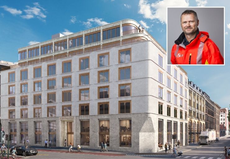 Allstad har inngått avtale med Veidekkes datterselskap Seby AS om å rehabilitere det åtte etasjer høye kontorbygget Rådhusgata 1 i Oslo sentrum.