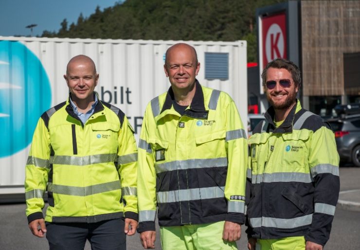 De to energigigantene Skagerak Energi og Circle K Norge går sammen om å levere flyttbare battericontainere til anleggsplasser over hele Norge.