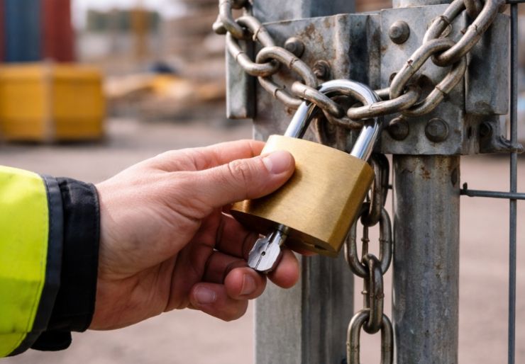 Sikkerhet på byggeplass for å sikre mot tyveri
