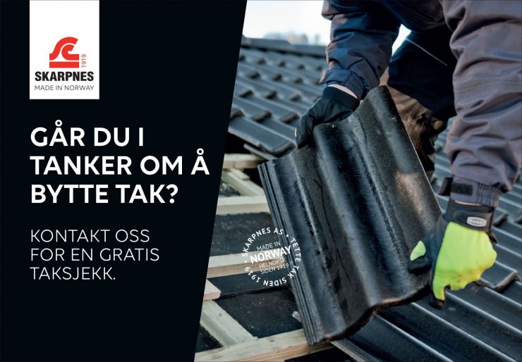 Når bør du bytte taket? - Gratis taksjekk Gratis taksjekk fra Skarpnes