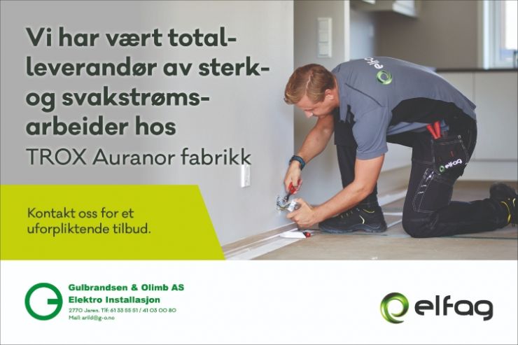 Gulbrandsen & Olimb tilbyr alt innen elektroinstallasjoner – i Oslo, Akershus, Oppland og Buskerud