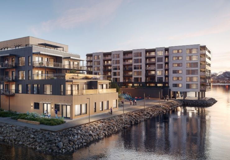 Peab starter byggingen av 46 nye leiligheter ved Borgundfjorden